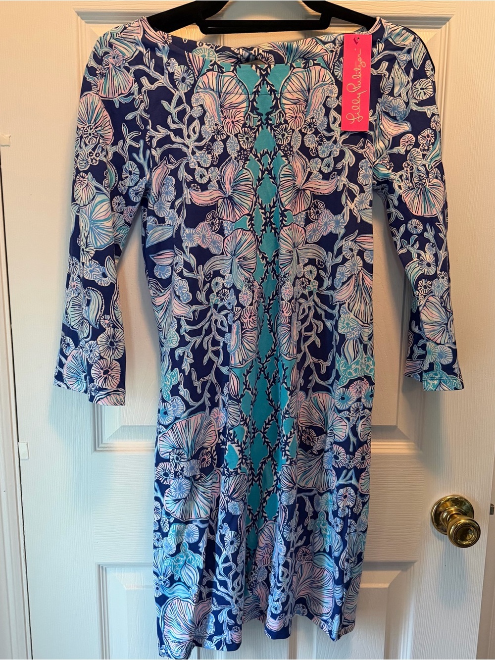 Lilly Pulitzer NWT BAY dress lapis lazuli your biggest fan engineered dress